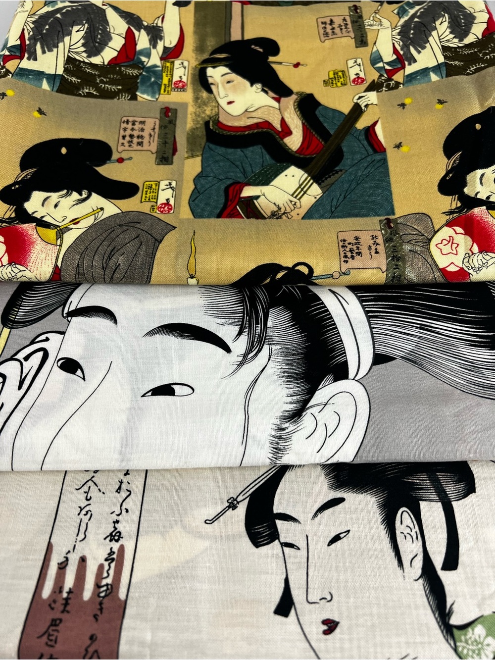 Japanese Woodblock Print Fabric Bundle